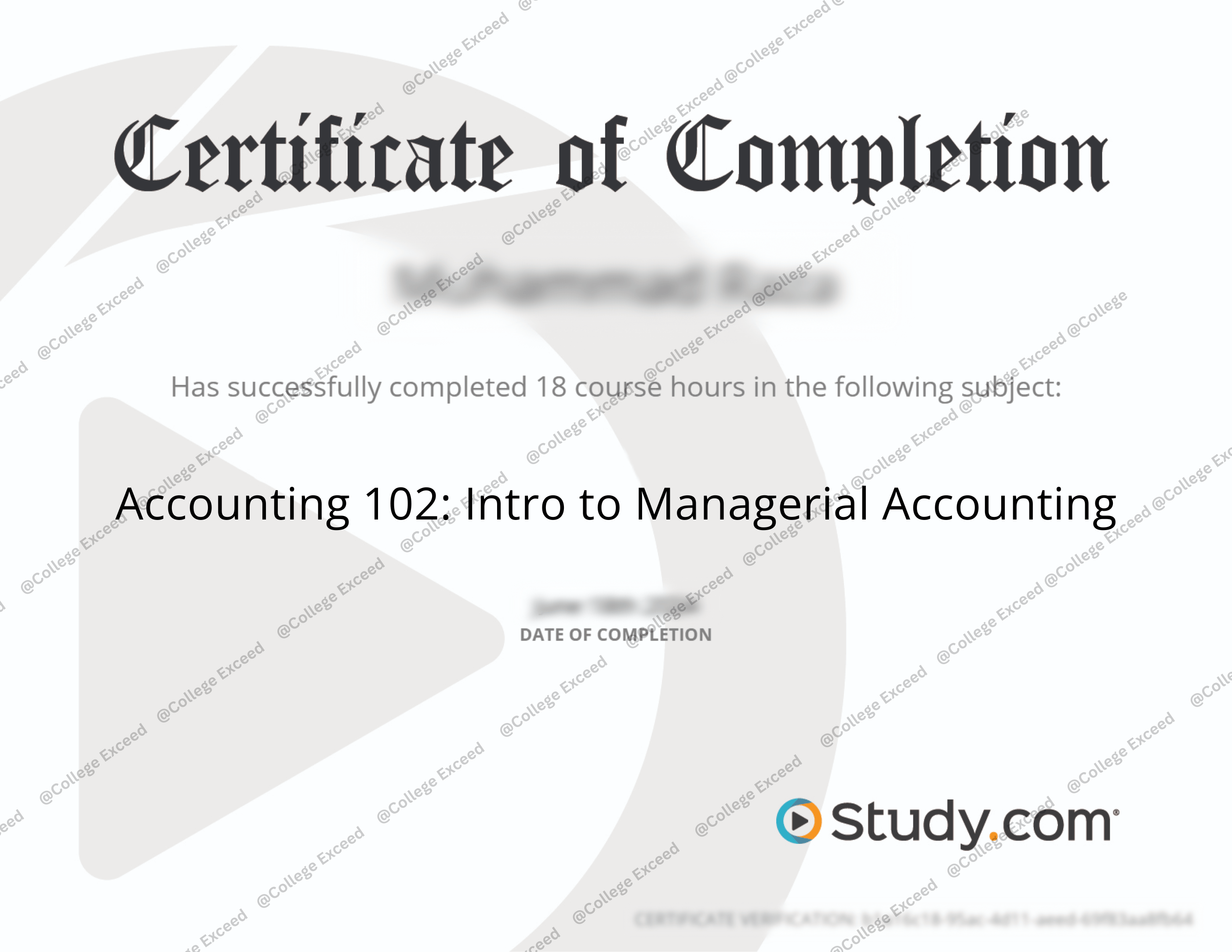 study.com Accounting 102