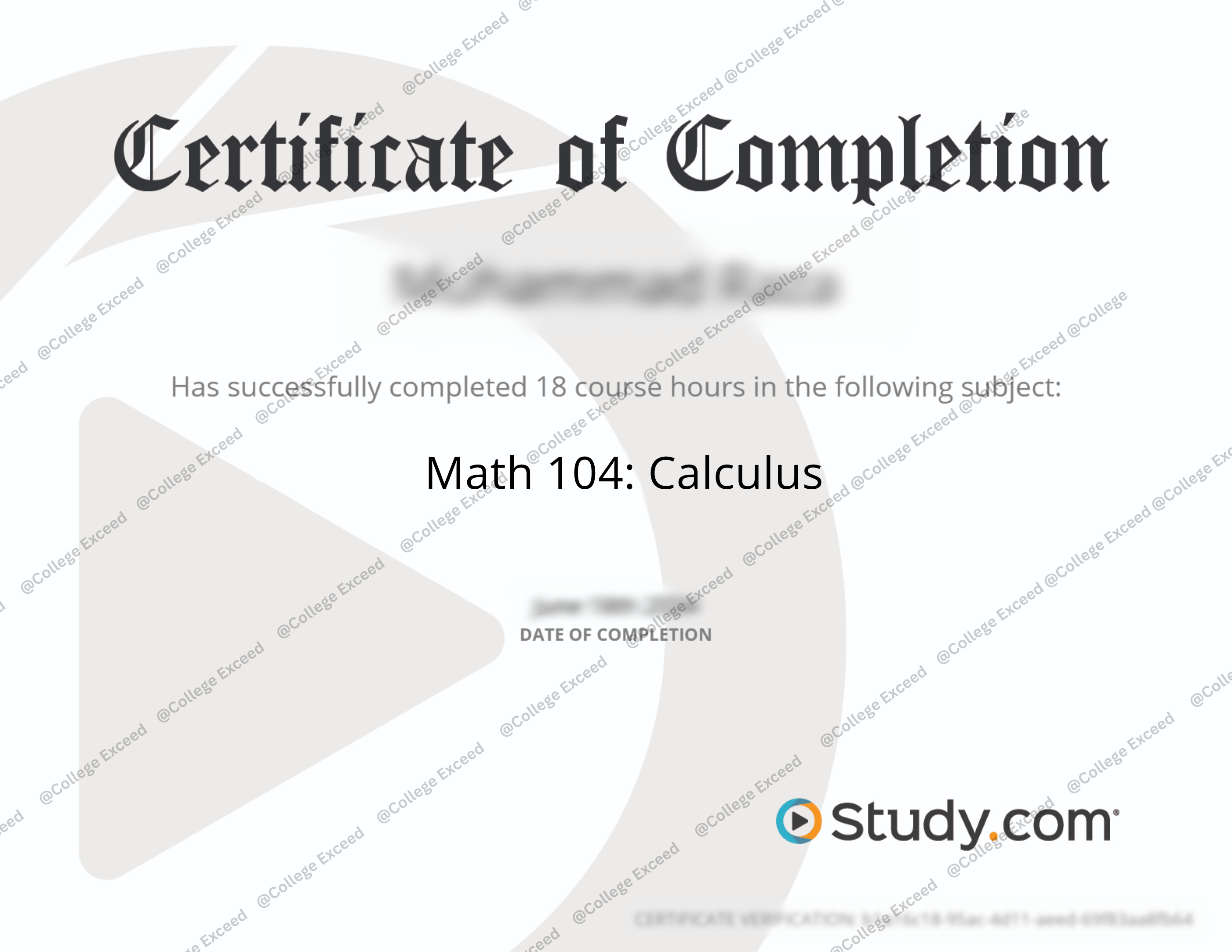 study.com Math 104