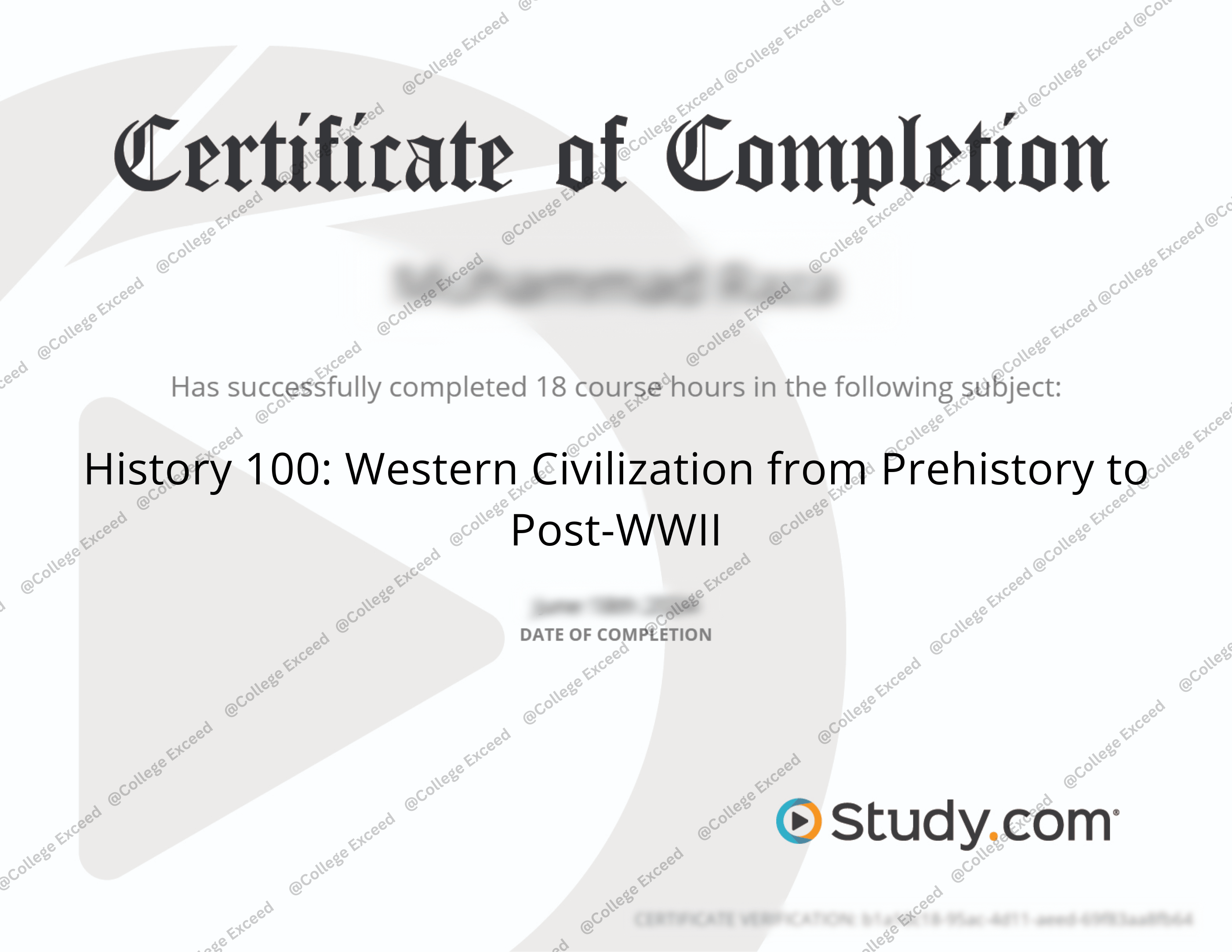 study.com History 100