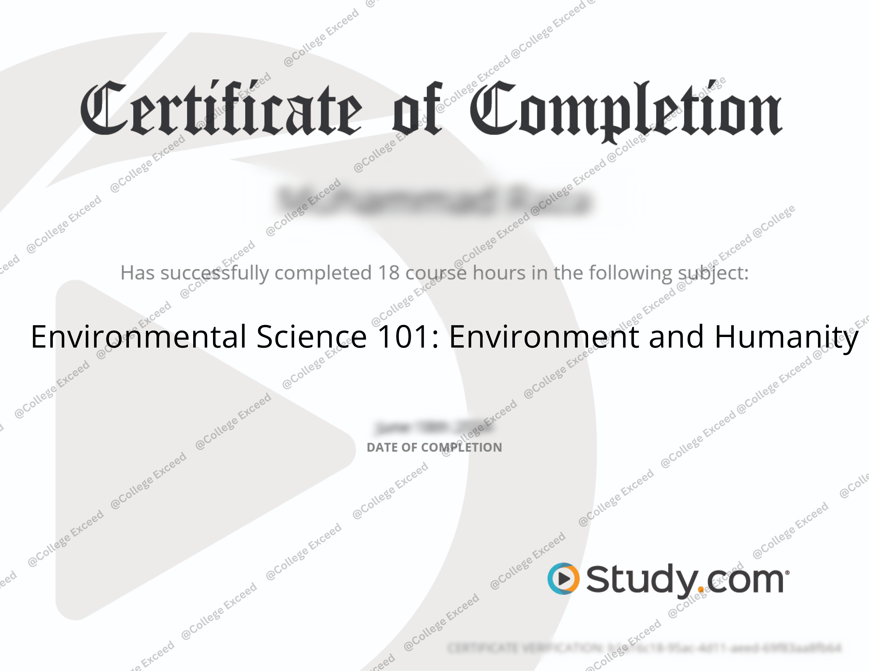 study.com Environmental Science 101